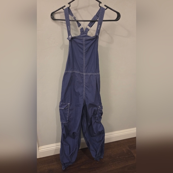 Navy Kids Overalls with Pockets - Picture 2 of 7